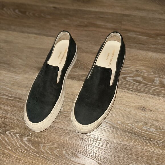 Grey Common Projects Suede Slip-Ons Men's Sneakers - Picture 1 of 4
